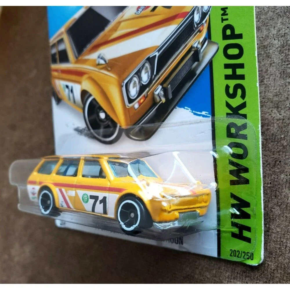 2015 Hot Wheels '71 DATSUN BLUEBIRD 510 WAGON 202 Pearl Yellow HW WORKSHOP OH5SP